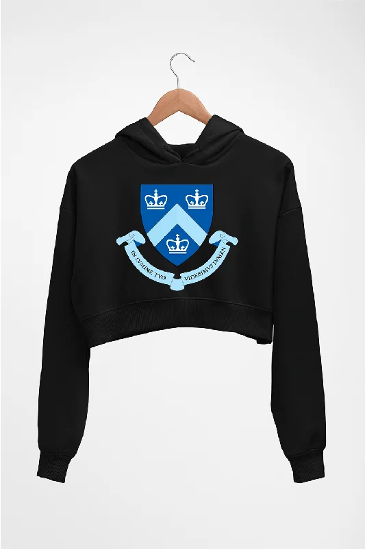Columbia University Crop HOODIE FOR WOMEN Hoodie with High Neck Warm Protective