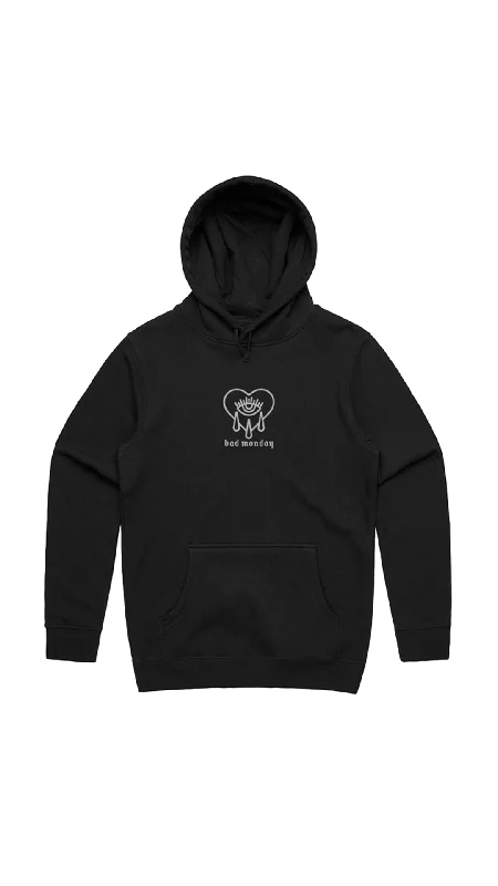 Heavy Weight AW Crying Heart Hoodie Black / Front Print Hoodie with Camouflage Military Edgy Heavy Weight AW Crying Heart Hoodie Black / Front Print Hoodie with Camouflage Military Edgy