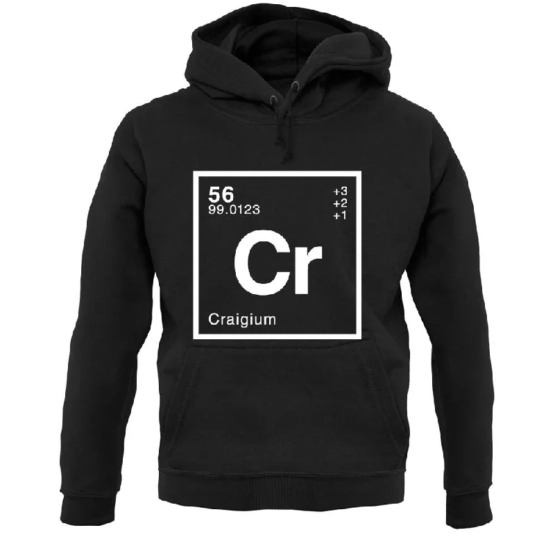 Craig - Periodic Element Unisex Hoodie Hoodie with Crew Neck Simple Timeless