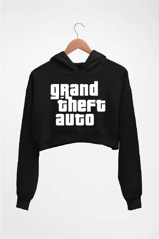Grand Theft Auto (GTA) Crop HOODIE FOR WOMEN Hoodie with Lace Feminine Delicate