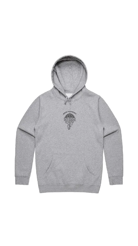 Heavy Weight AW Rains Hoodie Athletic Heather / Front Print Hoodie with Neon Bright Vibrant