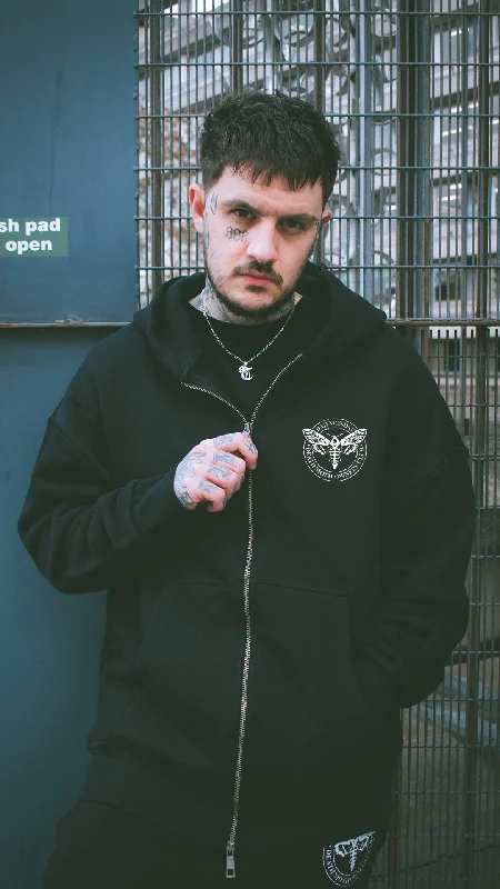 Heavy Weight DM Owners Zip Hoodie Hoodie with Hem Elastic Stretchable Comfortable
