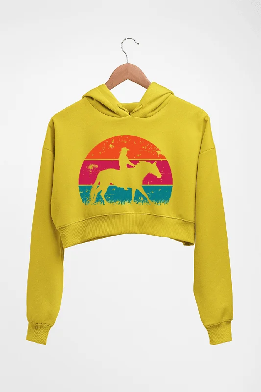 Horse Riding Crop HOODIE FOR WOMEN Hoodie with Hem Applique Textured Unique