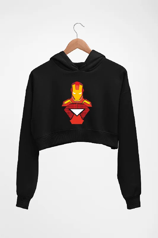 Iron Man Crop HOODIE FOR WOMEN Hoodie with Hem Drawcord Adjustable Customizable