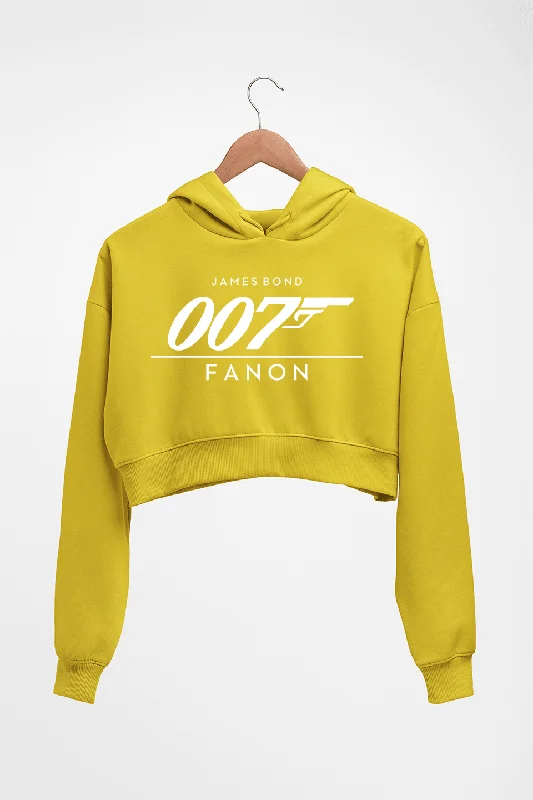 James Bond (007) Crop HOODIE FOR WOMEN Hoodie with Hem Lace Feminine Delicate