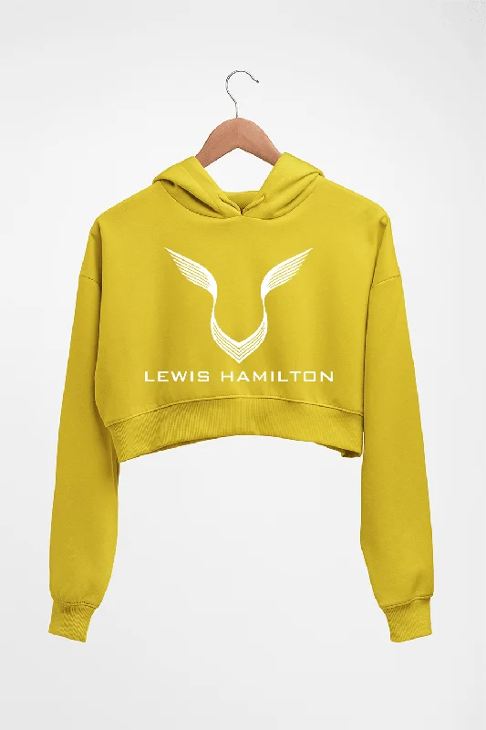 Lewis Hamilton F1 Crop HOODIE FOR WOMEN Hoodie with Slit Hem Functional Movement