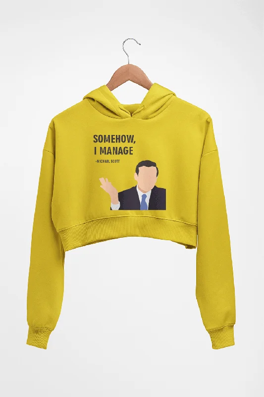 Michael Scott Crop HOODIE FOR WOMEN Hoodie with Puffed Sleeves Voluminous Trendy