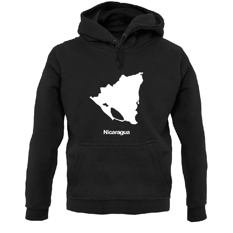 Nicaragua Silhouette Unisex Hoodie Hoodie with Crew Neck Simple Timeless