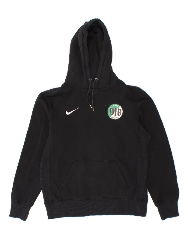 NIKE Mens Graphic Hoodie Jumper Medium Black Cotton Hoodie with Elastic Cuffs Stretchable Comfortable NIKE Mens Graphic Hoodie Jumper Medium Black Cotton Hoodie with Elastic Cuffs Stretchable Comfortable
