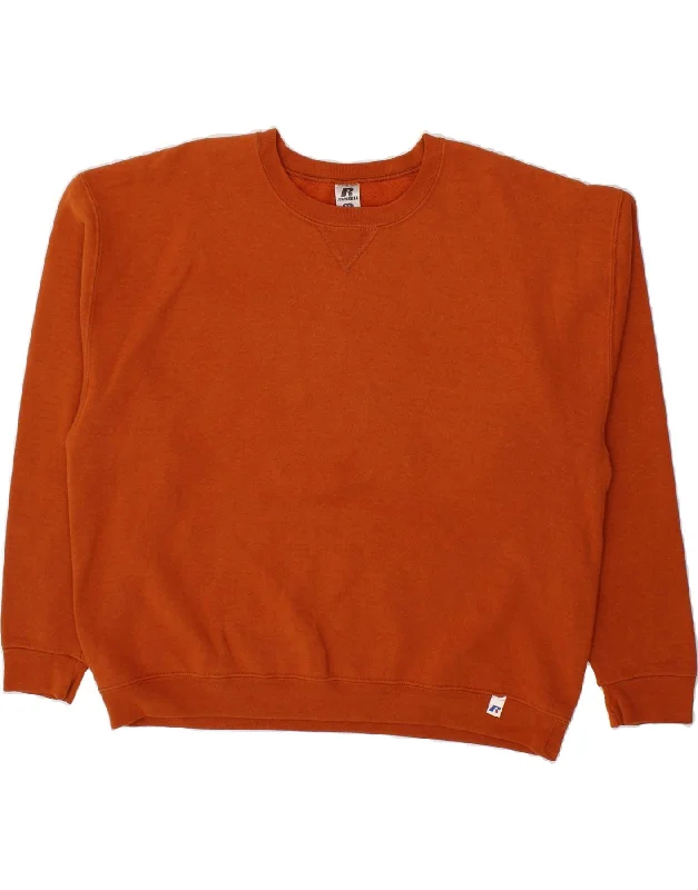 RUSSELL ATHLETIC Mens Sweatshirt Jumper XL Brown Cotton Hoodie with Tied Waist Feminine Flattering RUSSELL ATHLETIC Mens Sweatshirt Jumper XL Brown Cotton Hoodie with Tied Waist Feminine Flattering