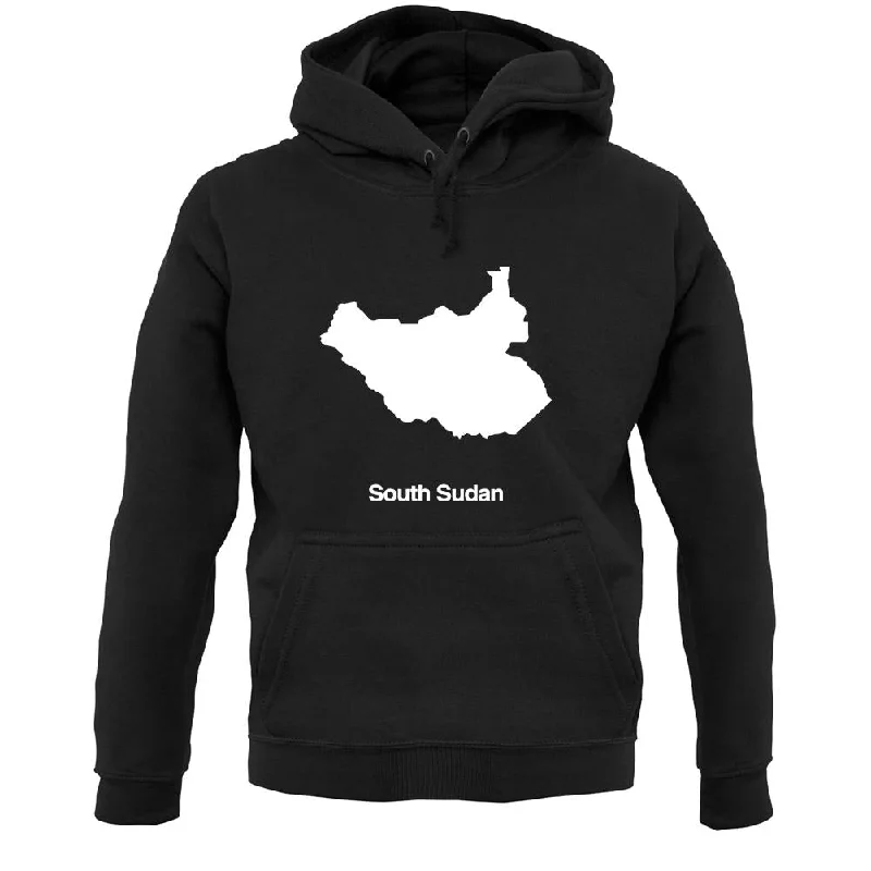 South Sudan Silhouette Unisex Hoodie Hoodie with Embroidery Detailed Premium
