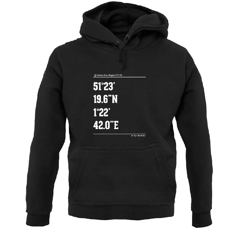 Surfing Coordinates Margate Unisex Hoodie Hoodie with Full-Zip Functional Layering