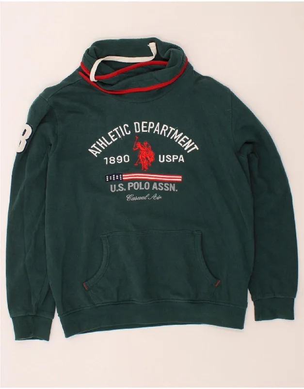 U.S. POLO ASSN. Mens Graphic Sweatshirt Jumper XL Green Cotton Graphic Hoodie Design Print U.S. POLO ASSN. Mens Graphic Sweatshirt Jumper XL Green Cotton Graphic Hoodie Design Print