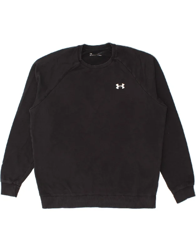 UNDER ARMOUR Mens Cold Gear Sweatshirt Jumper Large Black Cotton Hoodie with Tied Waist Feminine Flattering UNDER ARMOUR Mens Cold Gear Sweatshirt Jumper Large Black Cotton Hoodie with Tied Waist Feminine Flattering