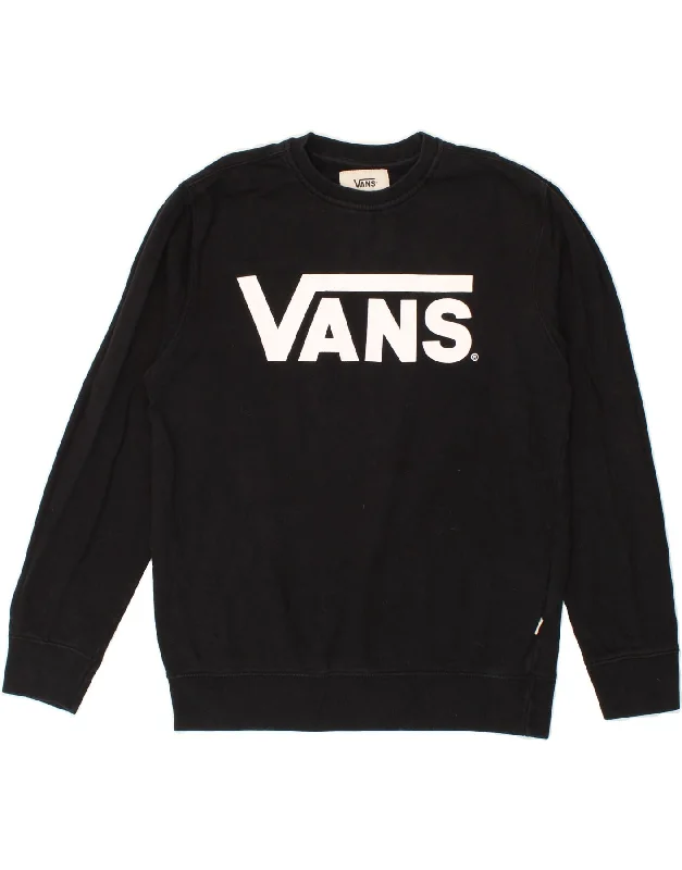 VANS Mens Graphic Sweatshirt Jumper Medium Black Cotton Hoodie with Button Classic Timeless VANS Mens Graphic Sweatshirt Jumper Medium Black Cotton Hoodie with Button Classic Timeless