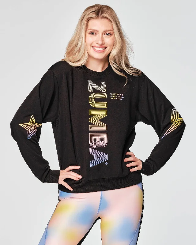 Zumba Roller Derby Team Pullover Sweatshirt Hoodie with Crew Neck Simple Timeless