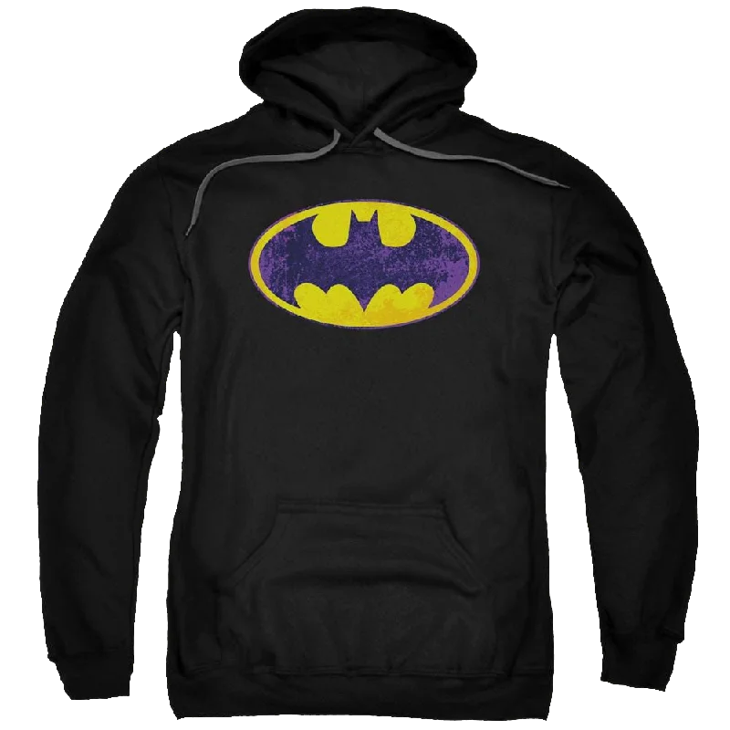 Batman Bm Neon Distress Logo - Pullover Hoodie