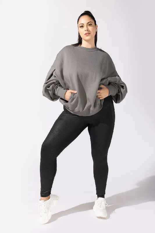 POPFLEX® Brunch Sweater- Smoke Stretchy Elastic Breathable