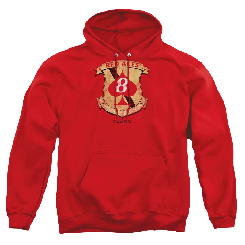 Battlestar Galactica Red Aces Badge - Pullover Hoodie Besom Neck Pullover