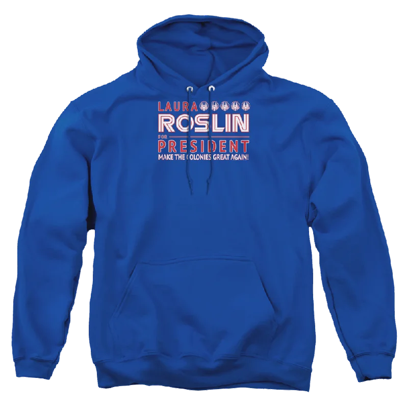 Battlestar Galactica Roslin For President - Pullover Hoodie Bardot Neck Top