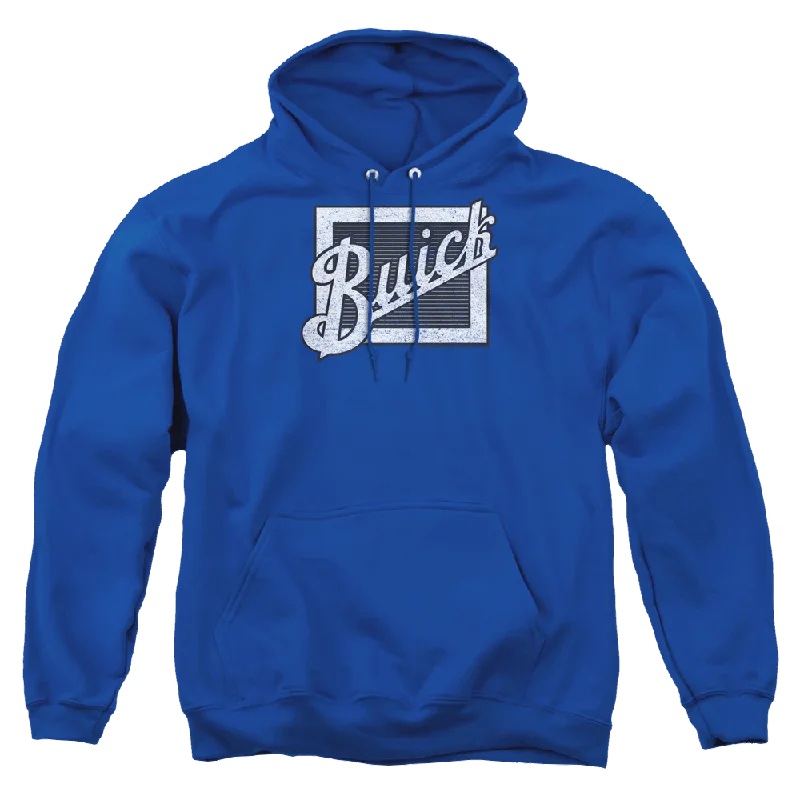 Buick Distressed Emblem - Pullover Hoodie Tight Sleeve Top