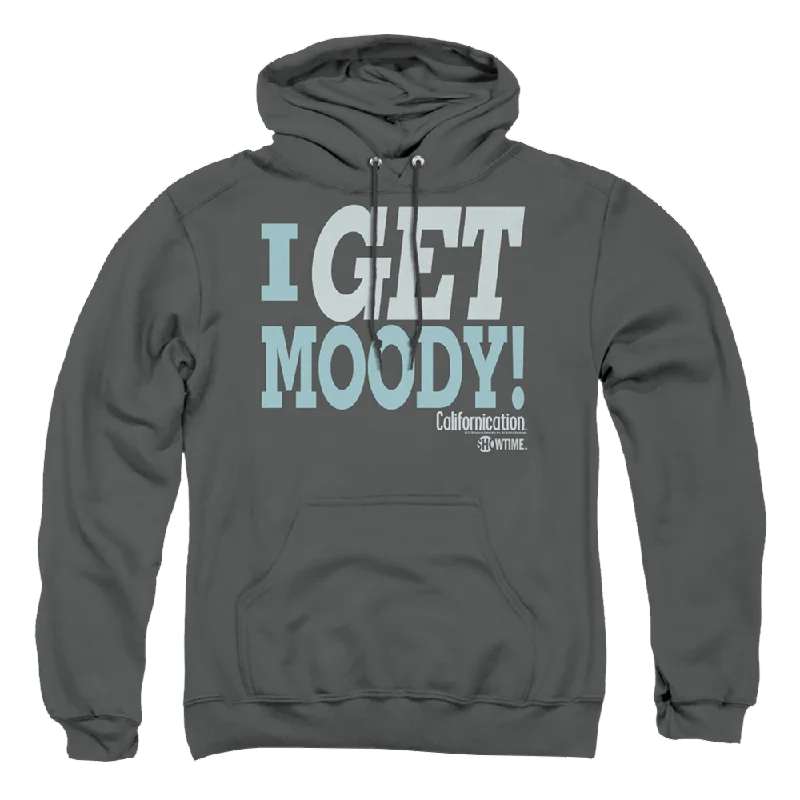 Californication I Get Moody - Pullover Hoodie Shirred Sleeve Feminine