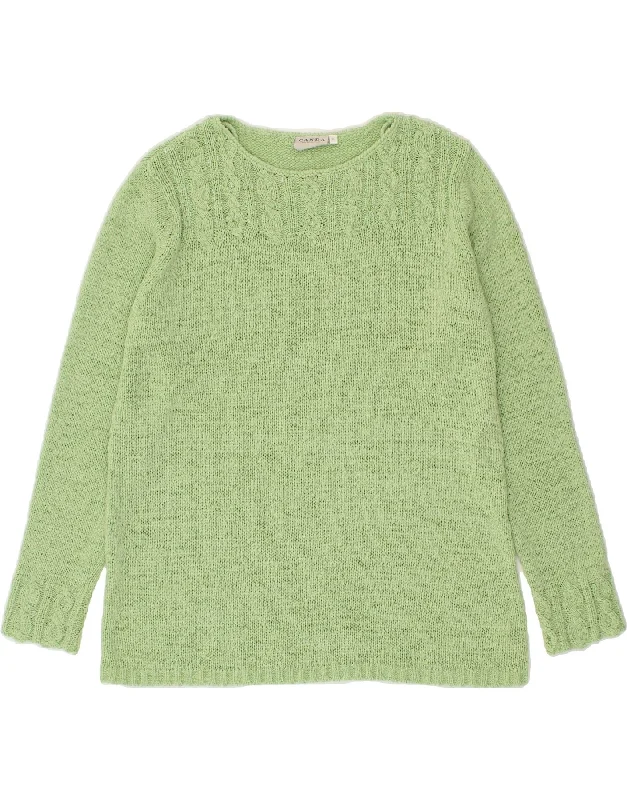 CANDA Womens Boat Neck Jumper Sweater UK 18 XL Green Acrylic Satin Blend Silk Blend Wool Blend CANDA Womens Boat Neck Jumper Sweater UK 18 XL Green Acrylic Satin Blend Silk Blend Wool Blend