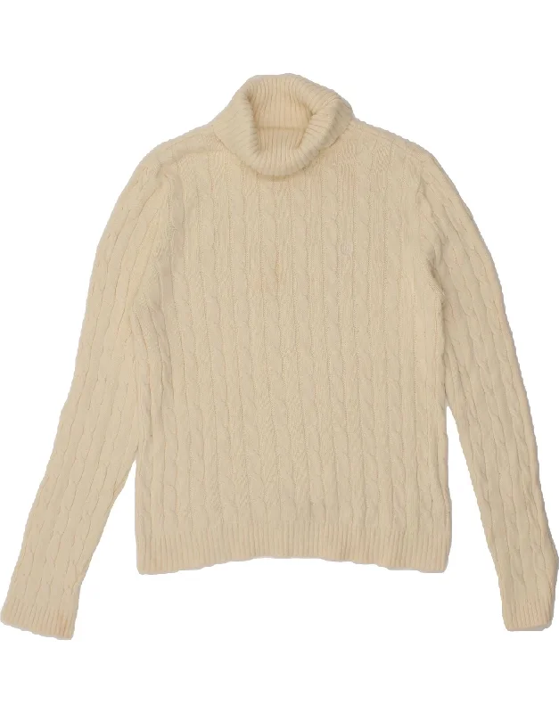 CHAPS Womens Roll Neck Jumper Sweater UK 16 Large White Cotton Graphic Sweater Embroidered Appliqued CHAPS Womens Roll Neck Jumper Sweater UK 16 Large White Cotton Graphic Sweater Embroidered Appliqued