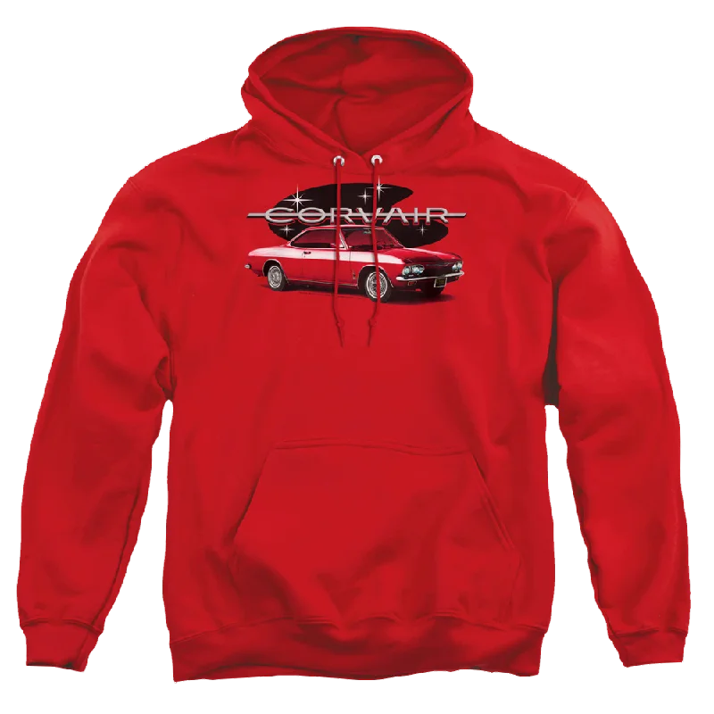 Chevrolet 65 Corvair Mona Spyda Coupe - Pullover Hoodie Cold Shoulder Design