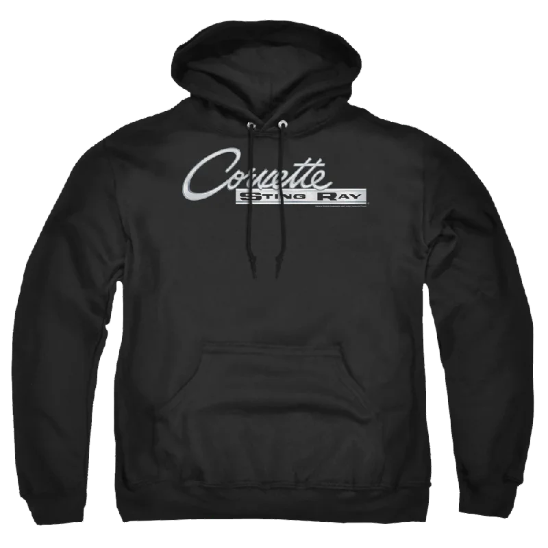 Chevrolet Chrome Stingray Logo - Pullover Hoodie Batwing Sleeve Top