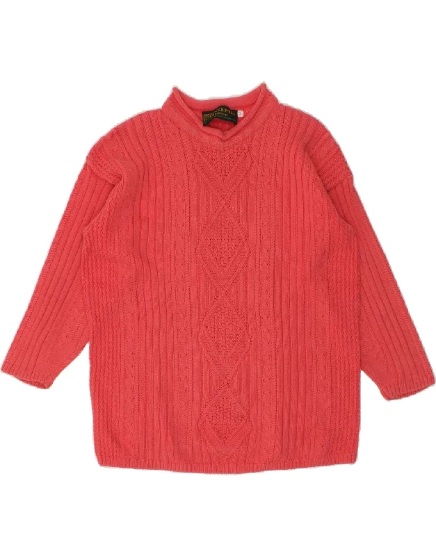 COUNTRY Womens Oversized Turtle Neck Jumper Sweater UK 14 Medium Pink Anti-Pilling Anti-Shrink Durable COUNTRY Womens Oversized Turtle Neck Jumper Sweater UK 14 Medium Pink Anti-Pilling Anti-Shrink Durable