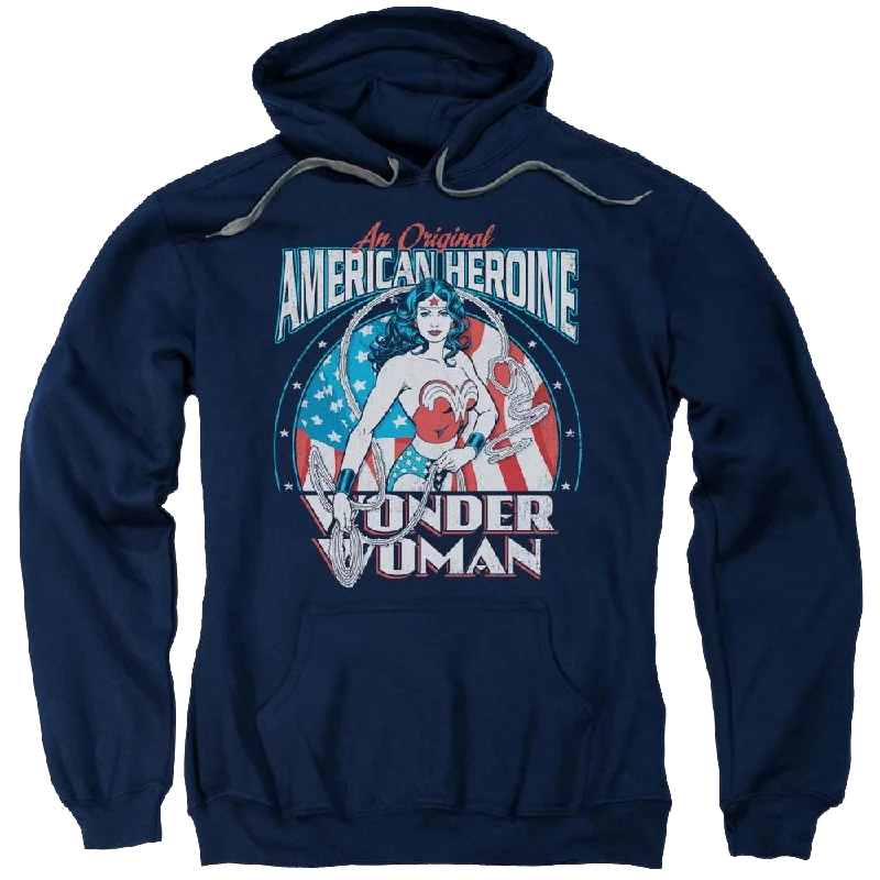 DC Comics American Heroine - Pullover Hoodie Shawl Collar Sweater