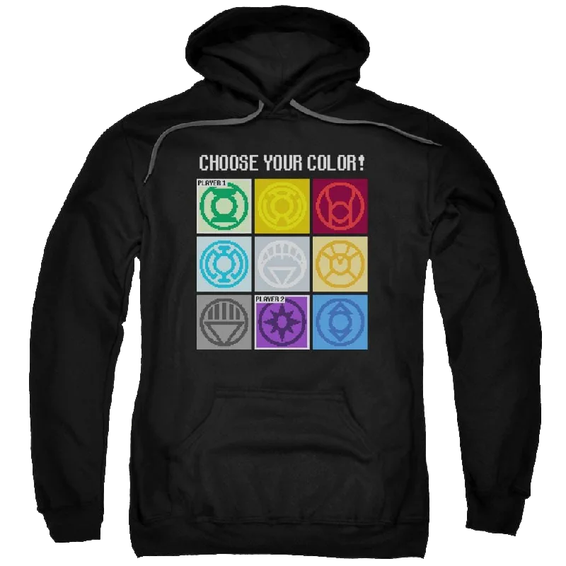DC Comics Choose Your Color - Pullover Hoodie Notched Neck Pullover