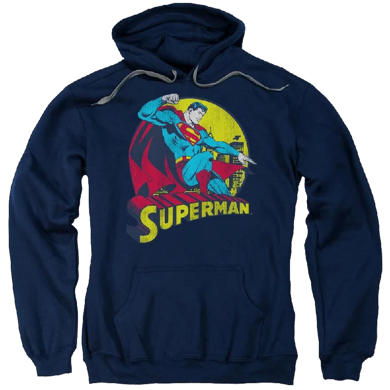 DC Comics Big Blue - Pullover Hoodie Kimono Neck Pullover