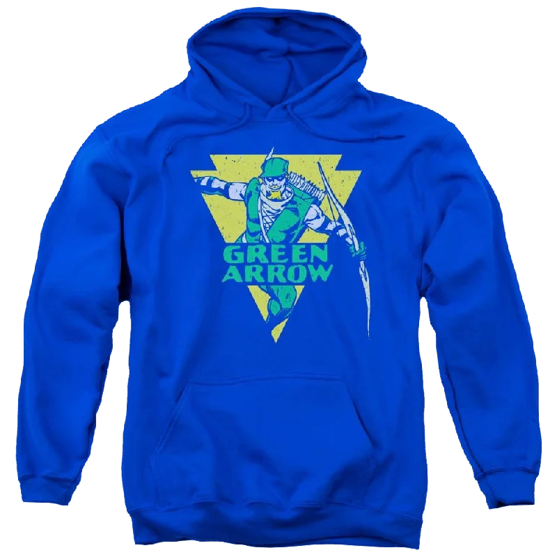 DC Comics Distressed Arrow - Pullover Hoodie Crew Neck Wool