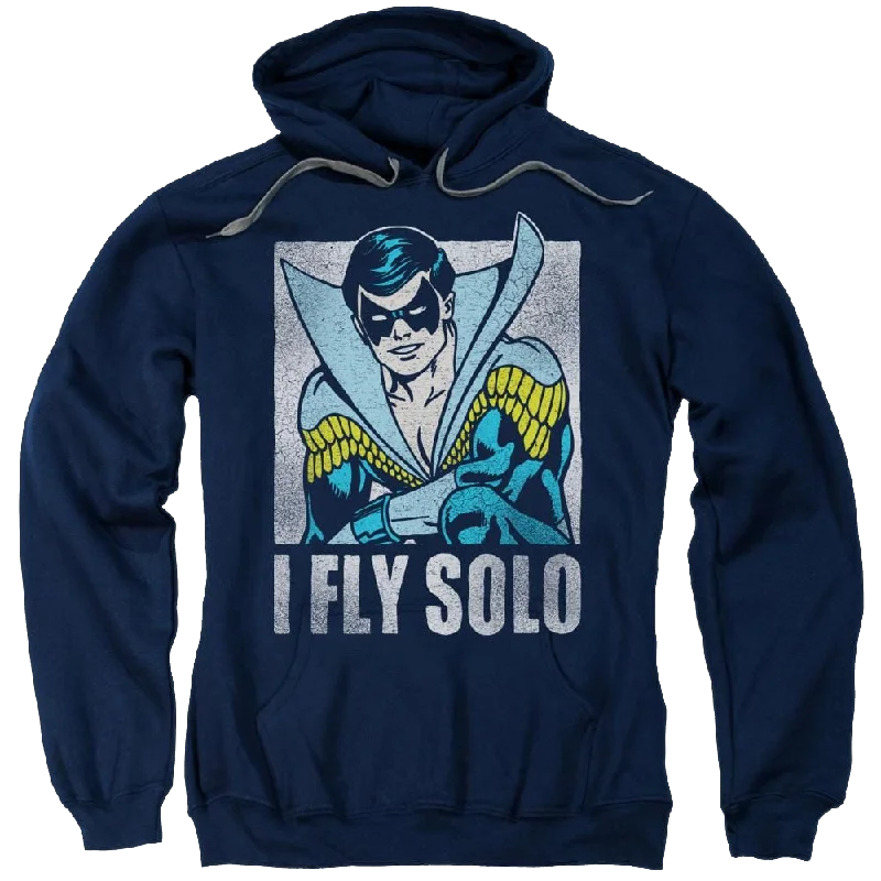 DC Comics Fly Solo - Pullover Hoodie Bateau Neck Pullover