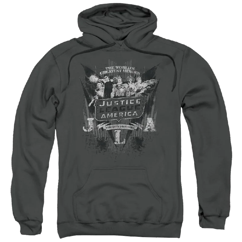 DC Comics Greatest Heroes - Pullover Hoodie Three Quarter Sleeve