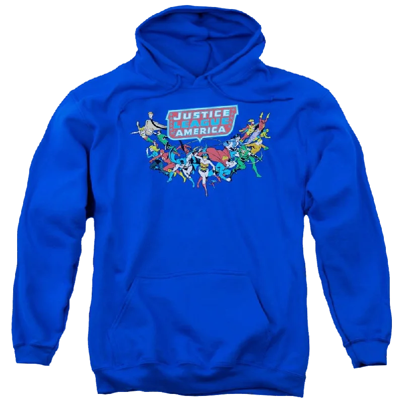 DC Comics Here They Come - Pullover Hoodie Short Sleeve Top