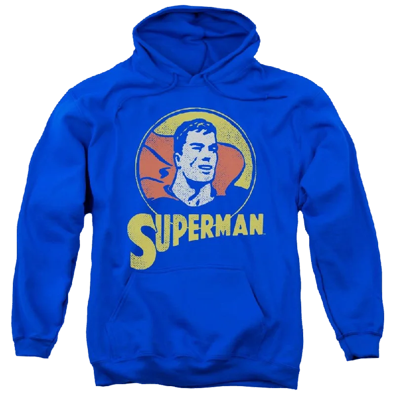 DC Comics Super Circle - Pullover Hoodie Lapel Neck Sweater