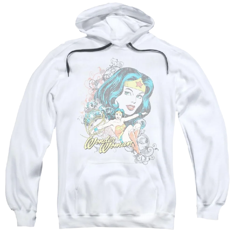 DC Comics Wonder Scroll - Pullover Hoodie Crew Neck Wool