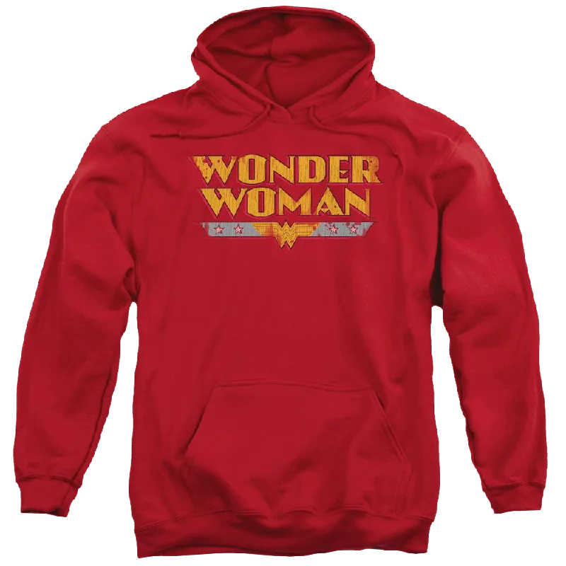 DC Comics Wonder Woman Logo - Pullover Hoodie Bardot Neck Top