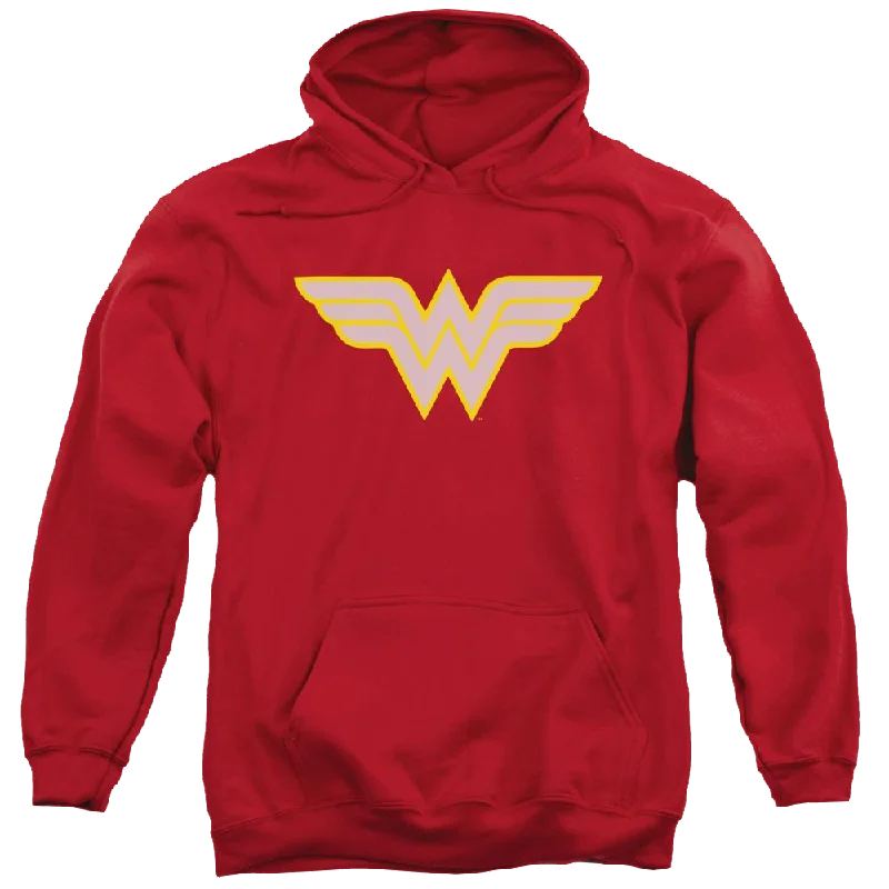 DC Comics Ww Logo - Pullover Hoodie Tight Sleeve Top