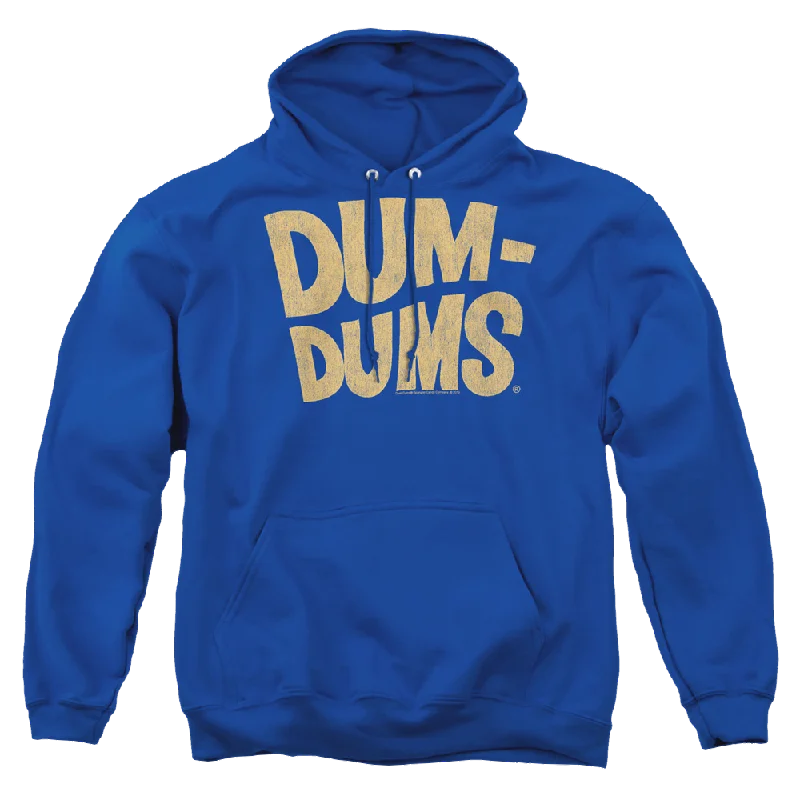 Dum Dums Distressed Logo - Pullover Hoodie Bishop Sleeve Elegant