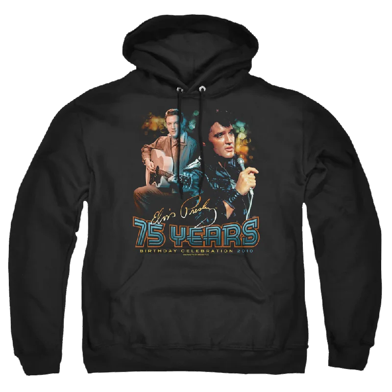 Elvis Presley 75 Years - Pullover Hoodie Fitted Ribbed Sweater