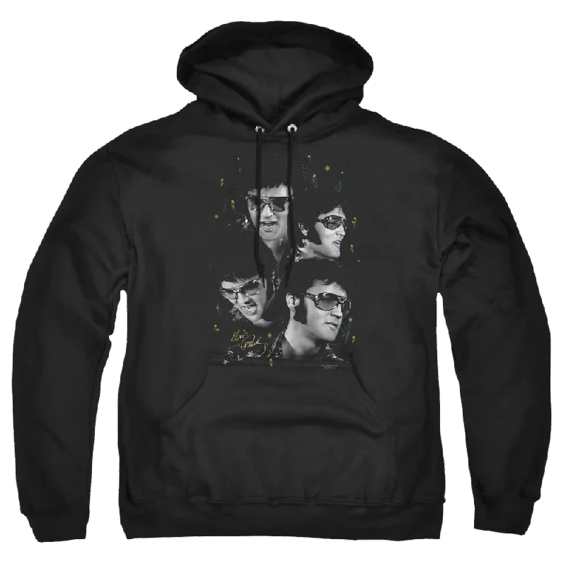 Elvis Presley Faces - Pullover Hoodie Oblong Neck Pullover