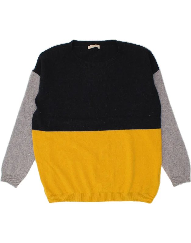 HOBBS Womens Crew Neck Jumper Sweater UK 14 Medium Multicoloured Ribbed Striped Patterned HOBBS Womens Crew Neck Jumper Sweater UK 14 Medium Multicoloured Ribbed Striped Patterned