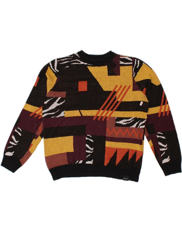 IRIEDAILY Womens Crew Neck Jumper Sweater UK 18 XL Multicoloured Geometric High Neck Crew Neck V-Neck IRIEDAILY Womens Crew Neck Jumper Sweater UK 18 XL Multicoloured Geometric High Neck Crew Neck V-Neck
