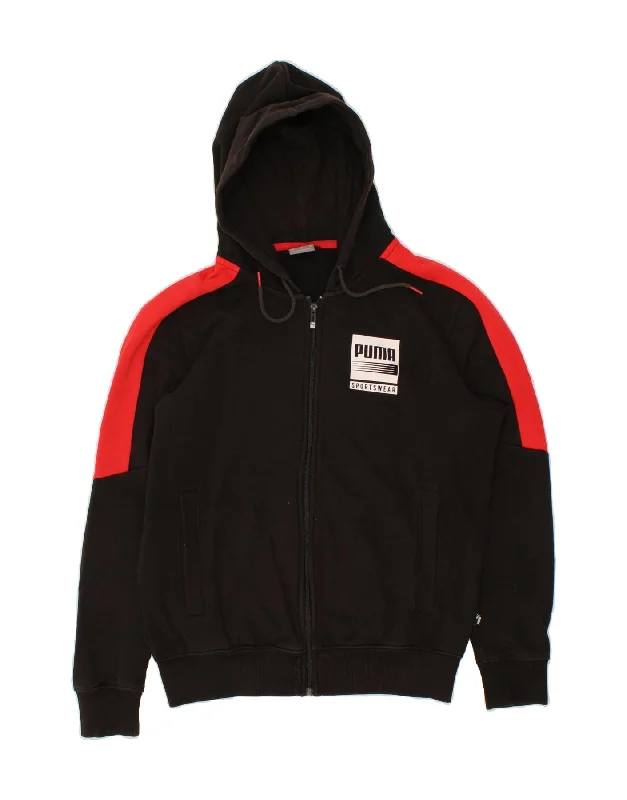 PUMA Mens Graphic Zip Hoodie Sweater Small Black Colourblock Cotton Satin Fabric Silk Fabric Chiffon Fabric PUMA Mens Graphic Zip Hoodie Sweater Small Black Colourblock Cotton Satin Fabric Silk Fabric Chiffon Fabric