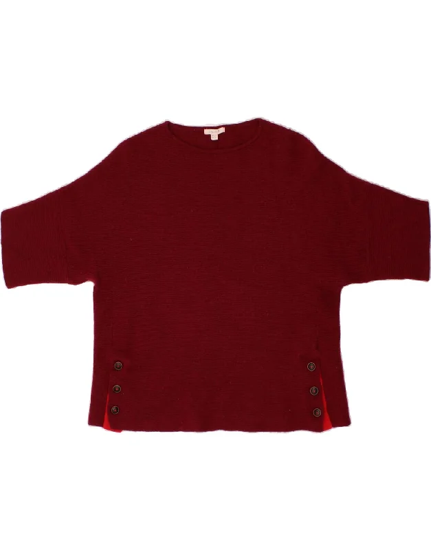 WHITE STUFF Womens Crew Neck Jumper Sweater UK 16 Large Burgundy Slim Fit Regular Fit Oversized WHITE STUFF Womens Crew Neck Jumper Sweater UK 16 Large Burgundy Slim Fit Regular Fit Oversized
